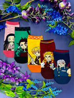 Load image into Gallery viewer, Demon Slayer Full Color Nezuko Ankle Socks

