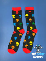 Load image into Gallery viewer, Colorful Alien Socks
