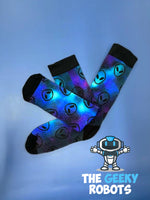 Load image into Gallery viewer, Galaxy Alien Socks
