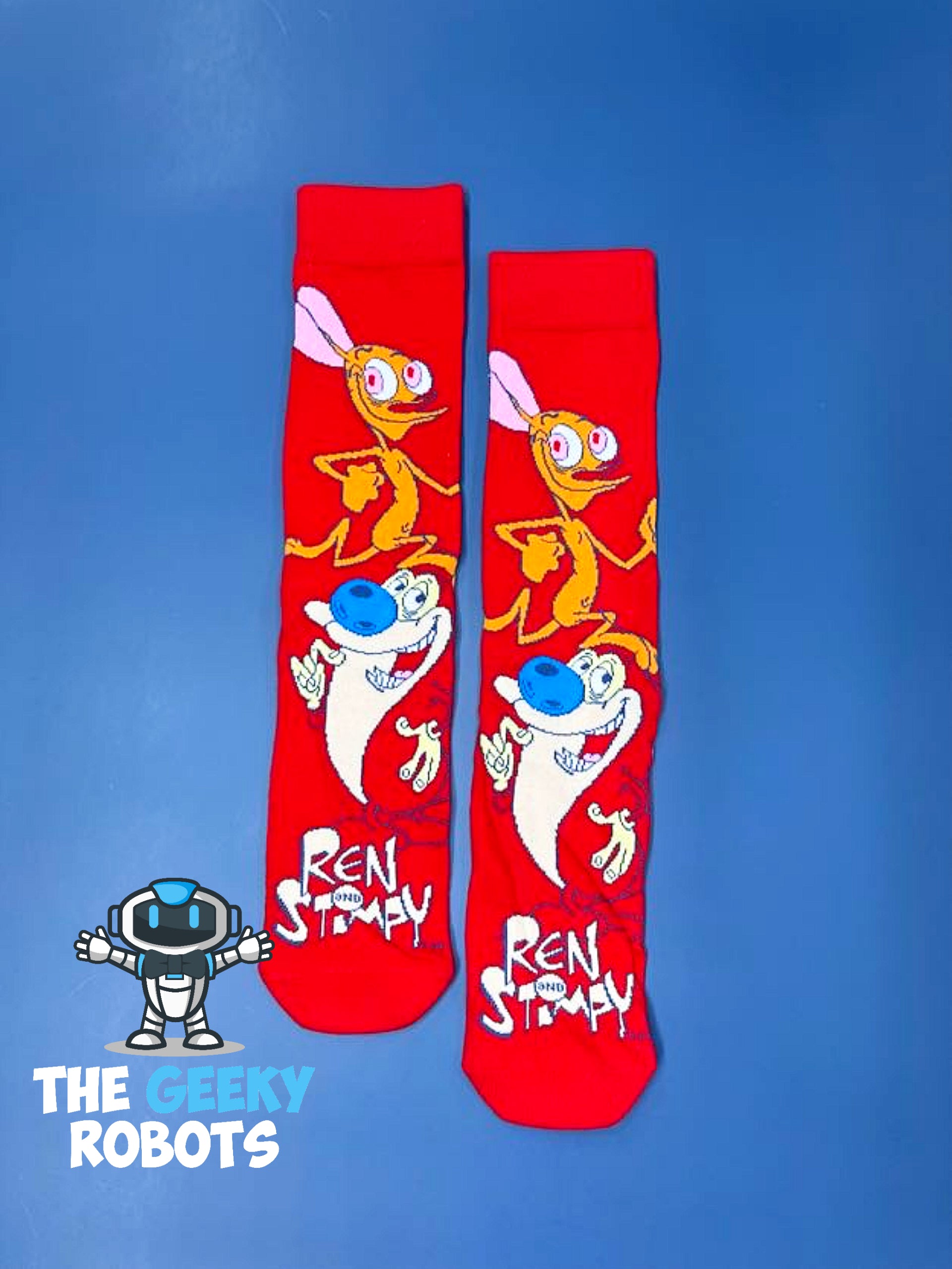 Ren and Stimpy Red Socks